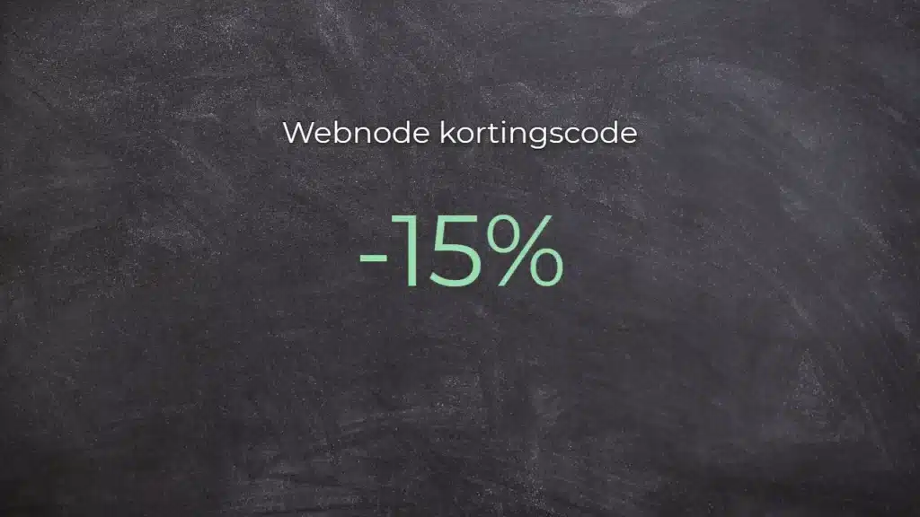 Webnode kortingscode
