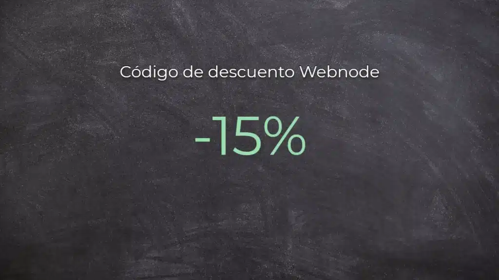 Código de descuento Webnode