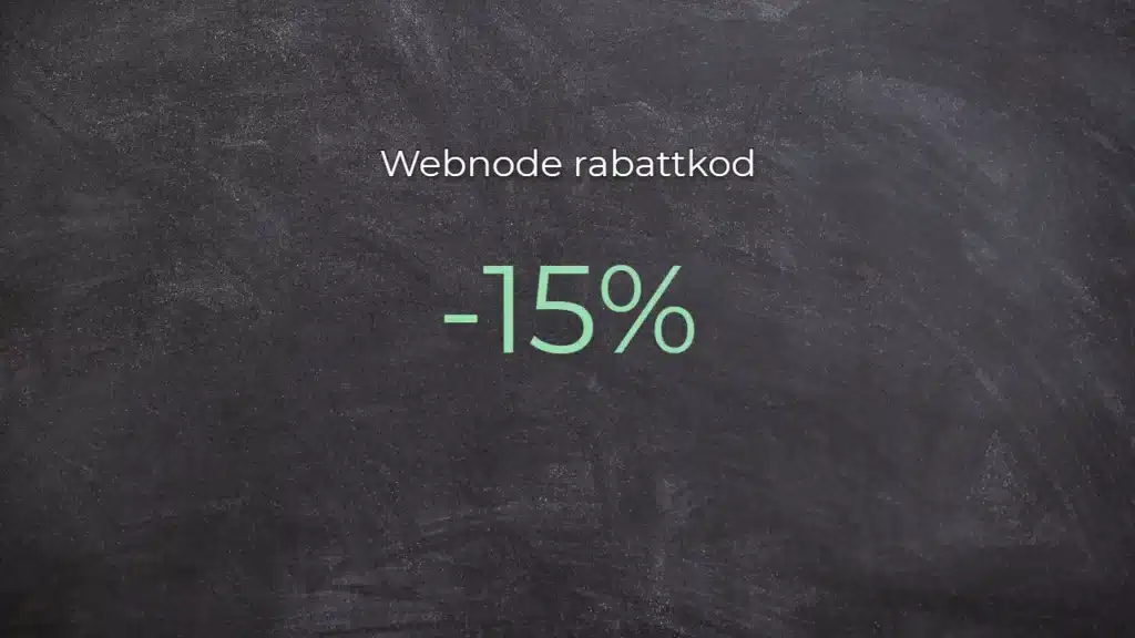 Webnode rabattkod